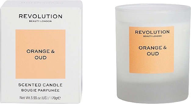 Ароматична свічка "Апельсин і уд" - Makeup Revolution Orange & Oud Scented Candle — фото N1