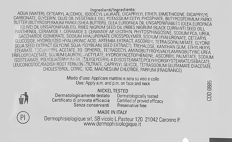 Антивозрастной крем для чувствительной кожи - Dermophisiologique Sensiderm Sensi Age Nourishing Face Cream (пробник) — фото N2
