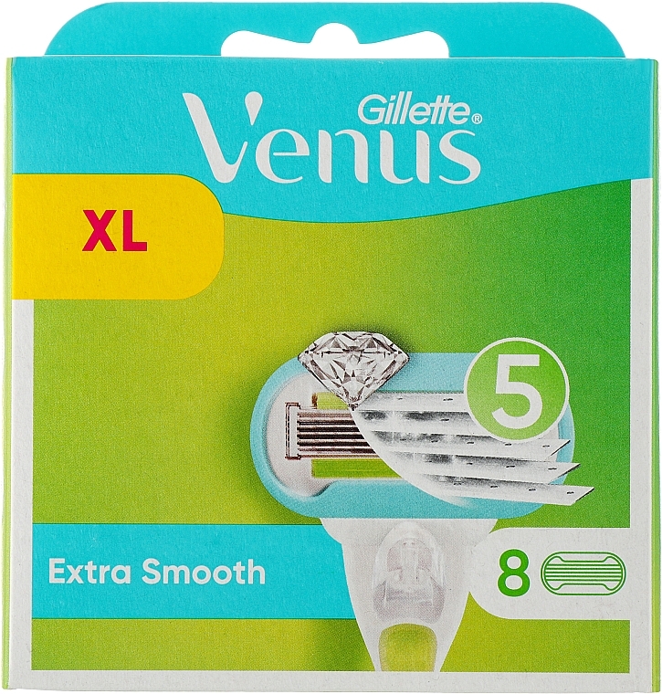 Сменные кассеты для бритья, 8 шт. - Gillette Venus Extra Smooth — фото N1