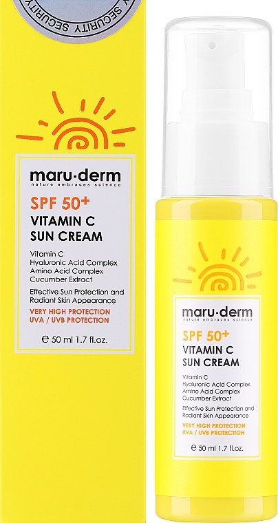 Сонцезахисний крем для обличчя з вітаміном С - Maruderm Cosmetics Vitamin C Sun Cream SPF 50 — фото N2