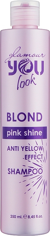 Шампунь для збереження кольору й нейтралізації жовто-помаранчевих відтінків - You look Glamour Professional Pink Shine Shampoo — фото N1