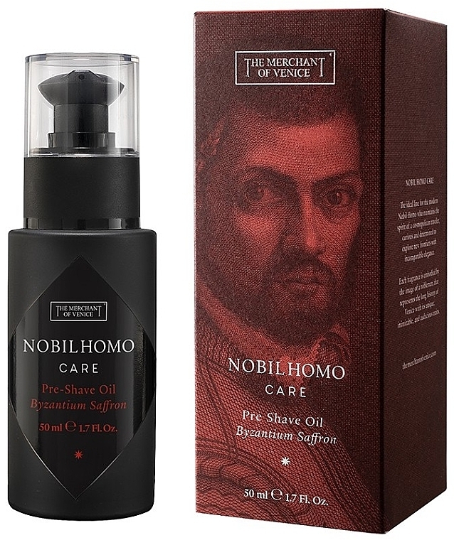 Масло перед бритьем - The Merchant Of Venice Nobil Homo Care Byzantium Saffron Pre-Shave Oil — фото N1