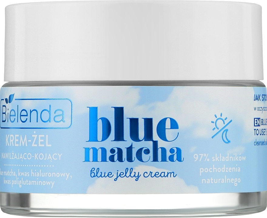 УЦЕНКА Крем-гель увлажняющий для лица - Bielenda Blue Matcha Blue Jelly Cream * — фото N1