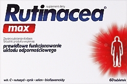 Диетическая добавка в таблетках - Aflofarm Rutinacea Max — фото N1