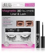 Духи, Парфюмерия, косметика Набор - Ardell Magnetic 3D Faux Mink Lash & Liner Lash 858 (eye/liner/2.5g + lashes/2pc)