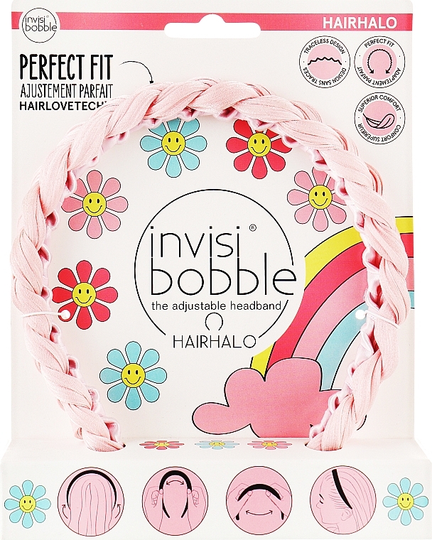Ободок для волос, розовый - Invisibobble Hairhalo Retro Dreamin Eat, Pink, and be Merry — фото N1