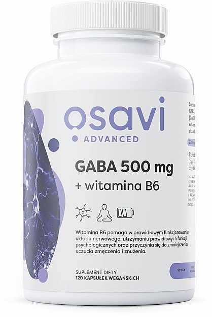 Пищевая добавка "Гамма-аминомасляная + B6", 500 мг - Osavi Gaba