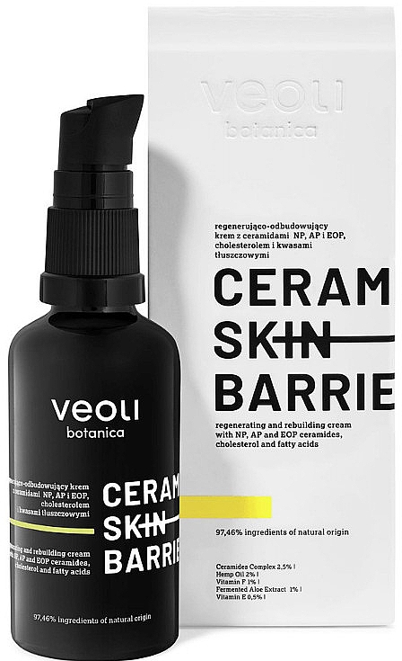 Регенерувальний і відновлювальний крем для обличчя - Veoli Botanica Ceramide Skin Barrier — фото N1