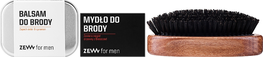 Набор - Zew For Men Limited Edition (balm/80 ml + soap/85мл + brush) — фото N2