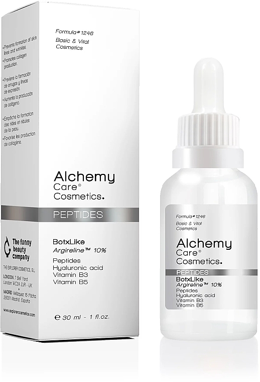 Концентрированная сыворотка с 10% гексапептидом аргирелина - Alchemy Care Cosmetics Peptides BotxLike — фото N1