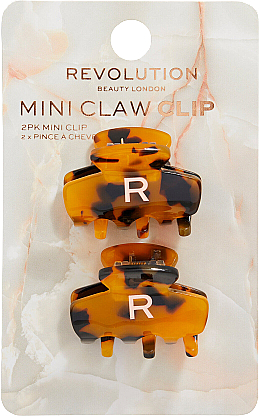 Набор мини-зажимов для волос, 2 шт. - Revolution Haircare Mini Acetate Claw Clip