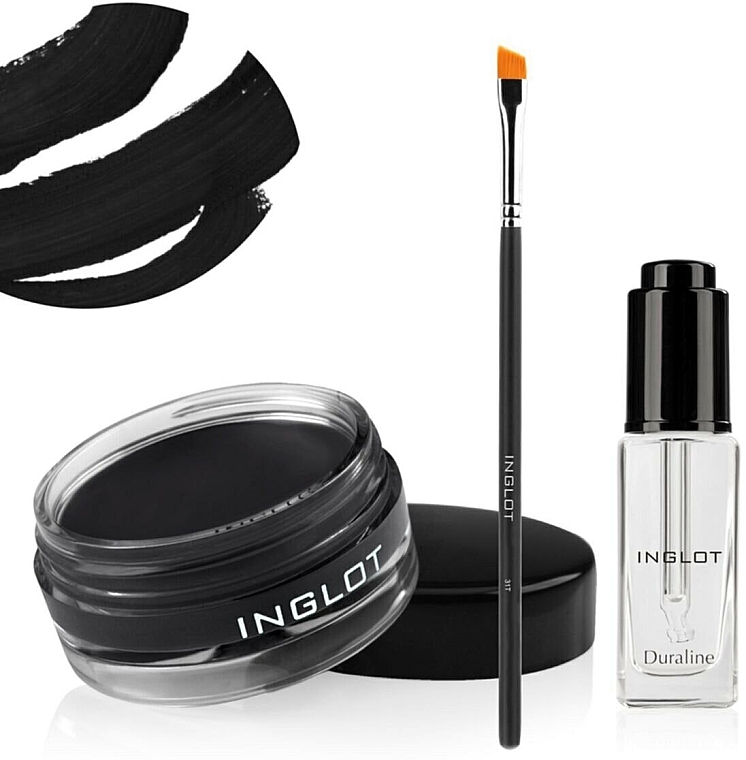 Набор - Inglot Eye Essentials Set (liner/5.5g + duraline/9ml + brush/1pc) — фото N2