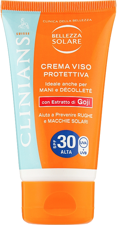 Защитный крем для загара лица, рук и зоны декольте SPF30 - Clinians Sunscreen Cream Face, Hands, Decollete