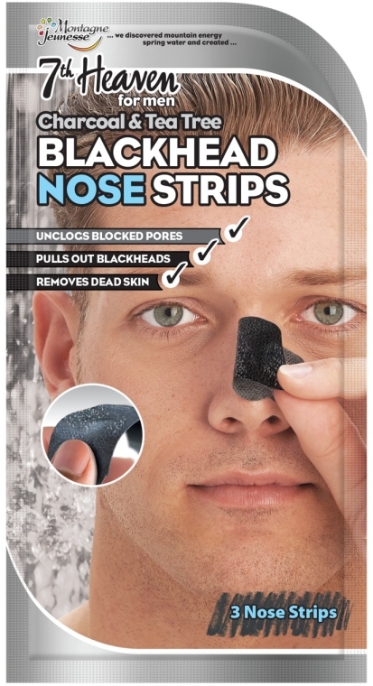 Очищувальні смужки для носа - 7th Heaven Men's Blackhead Nose Strips — фото N1