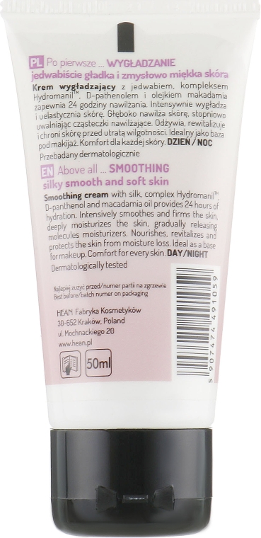 Разглаживающий крем для лица - Hean Basic Care Smoothing Cream 24h Silk Proteins — фото N2