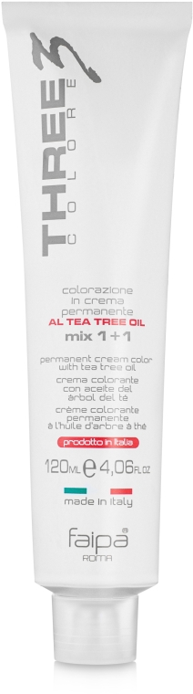 Фарба для волосся з олією чайного дерева - Faipa Roma Three Colore Permanent Cream Color — фото N2