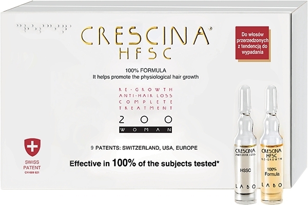 Комплекс для лечения выпадения волос у женщин 200 - Crescina Re-Growth HFSC Formula 100%