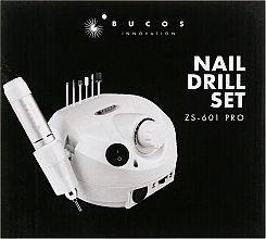 Фрезер для маникюра и педикюра, розовый - Bucos Nail Drill Pro ZS-601 Pink — фото N9
