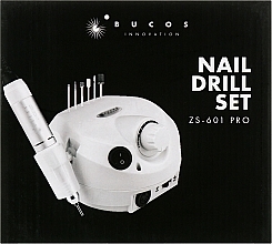 Фрезер для манікюру та педикюру, рожевий - Bucos Nail Drill Pro ZS-601 Pink — фото N9