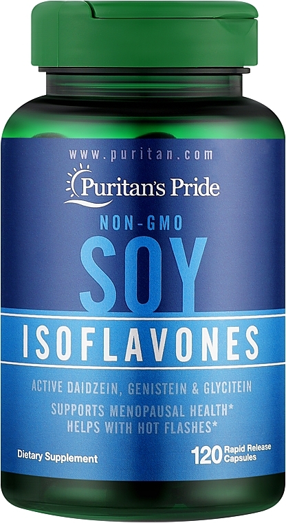 Пищевая добавка "Изофлавоны сои", 750 мг - Puritan's Pride Non-GMO Soy Isoflavones 750 mg — фото N1