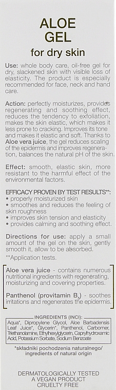 Гель для лица с Алоэ вера - Floslek Aloe Gel Dry Skin Care — фото N3