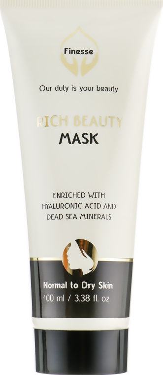 Маска краси з гіалуроновою кислотою - Finesse Rich Beauty Mask — фото N2