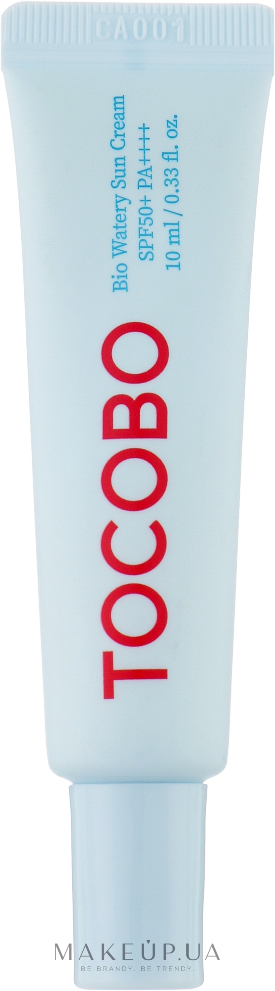 Увлажняющее солнцезащитное крем-молочко - Tocobo Bio Watery Sun Cream SPF50+ PA++++ (мини) — фото 10ml