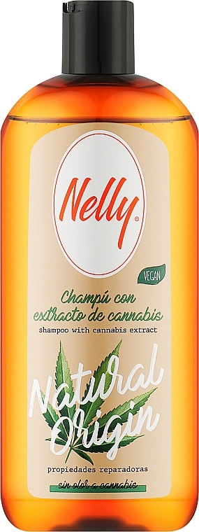 Шампунь для волосся з екстрактом канабісу - Nelly Natural Origin Shampoo — фото N1