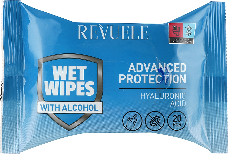 Влажные салфетки с гиалуроновой кислотой - Revuele Advanced Protection Wet Wipes Hyaluronic Acid — фото N1