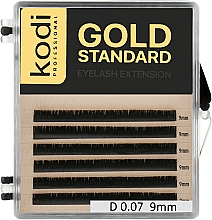 Парфумерія, косметика Накладні вії Gold Standart D 0.07 (6 рядів: 9 мм) - Kodi Professional