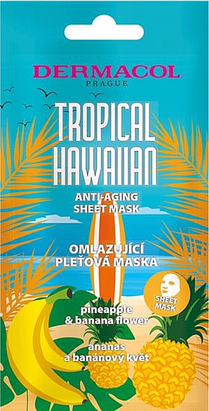 Антивозрастная тканевая маска - Dermacol Hawaiian Anti-aging Sheet Mask — фото N1