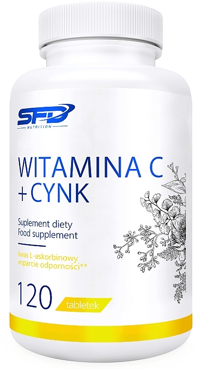 Харчова добавка "Вітамін C + Цинк" - SFD Nutrition Vitamin C + Zinc — фото N1