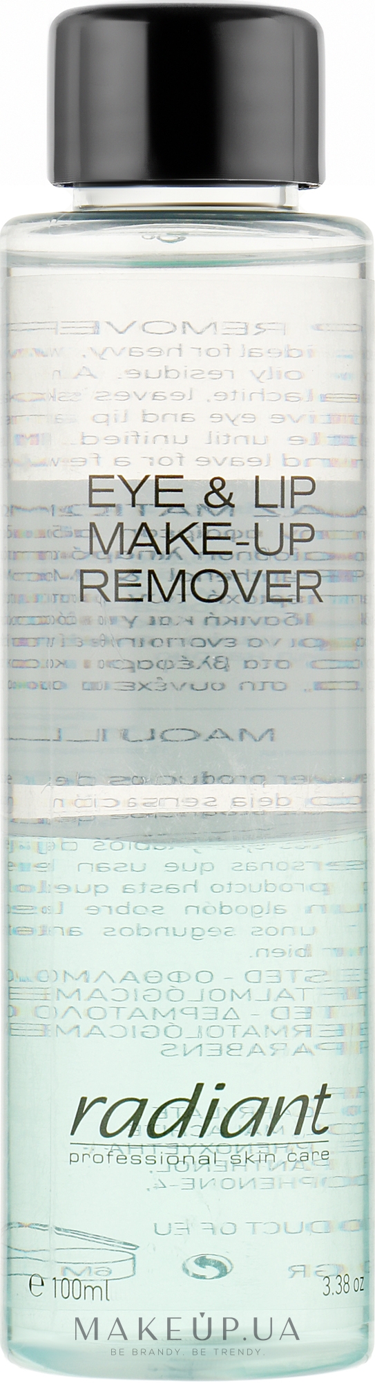 Двухфазный лосьон для снятия макияжа - Radiant Eye&Lip Make Up Remover — фото 100ml