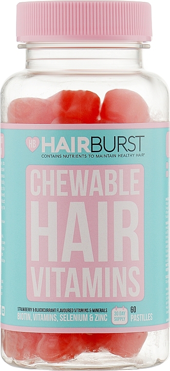 УЦІНКА Жувальні вітаміни для росту та зміцнення волосся - Hairburst Chewable Hair Vitamins * — фото N1