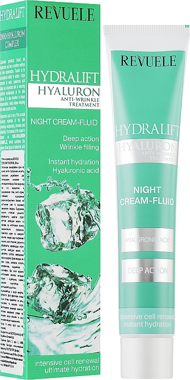 УЦЕНКА Ночной крем-флюид для лица - Revuele Hydralift Hyaluron Night Cream Fluid * — фото N2