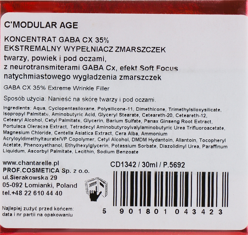Консилер, моментально розгладжуюючий зморшки - Chantarelle Давай Modular Age Gaba CX 35 % Extreme Wrinkle Filler — фото N2