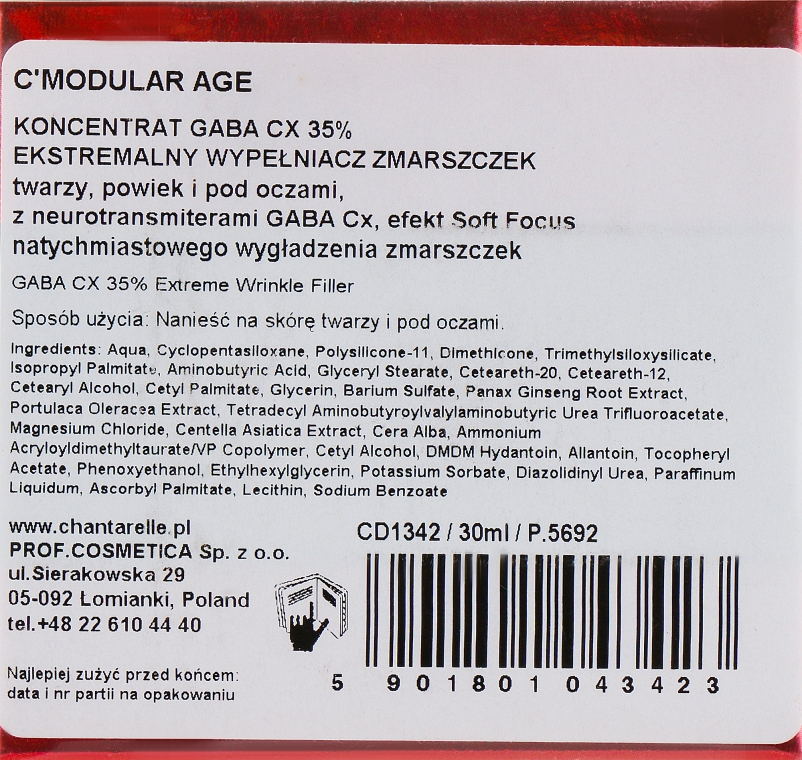 Консилер, моментально разглаживающий морщины - Chantarelle C’Modular Age Gaba CX 35 % Extreme Wrinkle Filler — фото N2