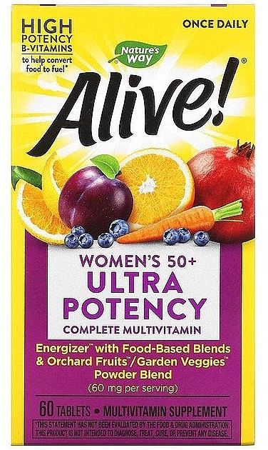 Мультивитамины для женщин 50+ - Nature’s Way Alive! Women's 50+ Ultra Potency Complete Multivitamin — фото N1