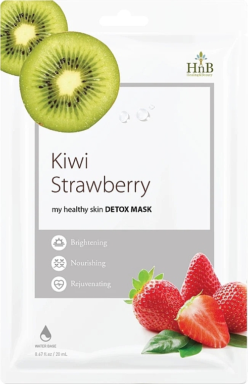 Детокс-маска для лица "Киви-клубника" - HnB My Healthy Skin Detox Mask Kiwi Strawberry — фото N1