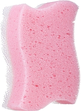 Губка для тела массажная "Волна", розовая - Grosik Camellia Bath Sponge — фото N1
