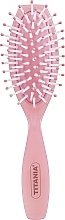 Щетка массажная классическая 7 рядов, розовая - Titania — фото N1