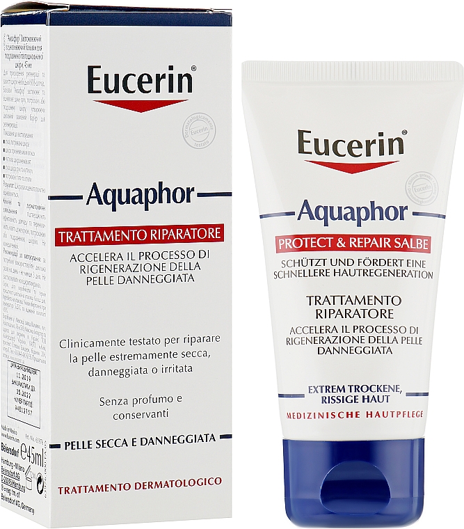 Крем-мазь для чрезвычайно сухой, потрескавшейся и раздраженной кожи - Eucerin Aquaphor Protect & Repair Salbe