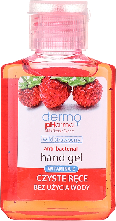 Антибактериальный гель для гигиены рук "Земляника" - Dermo Pharma Antibacterial Hand Gel — фото N1