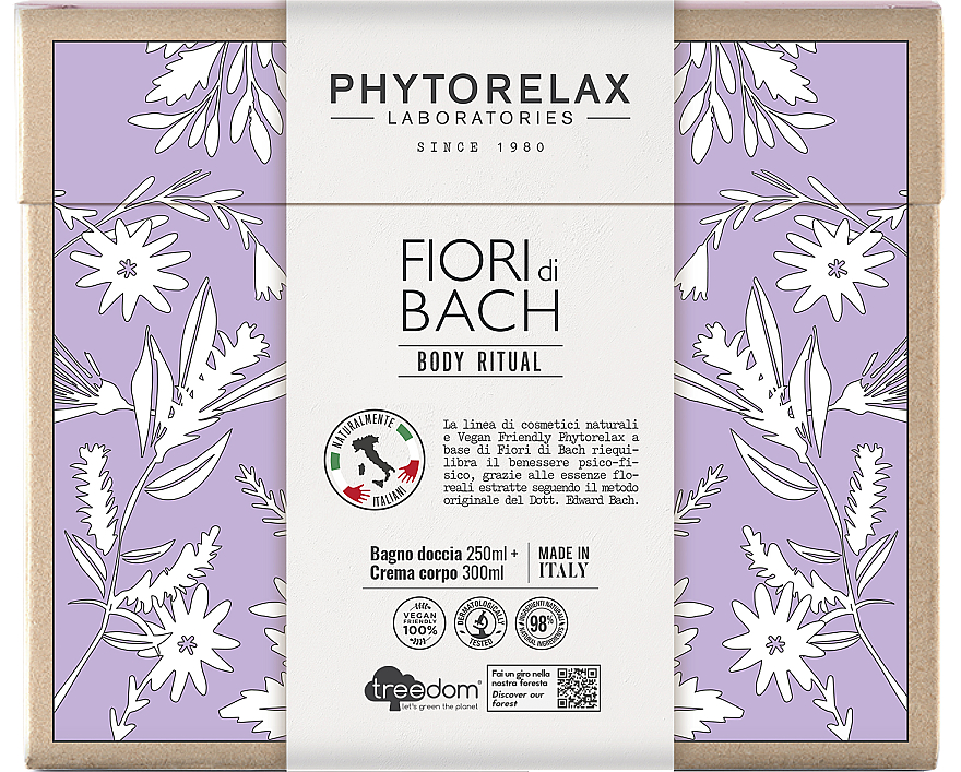 Phytorelax Laboratories Fiori Di Bach Body Ritual (sh/gel/250ml +  b/cr/300ml) - Набор: купить по лучшей цене в Украине