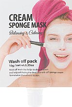 Парфумерія, косметика Глиняна кремова маска для обличчя "Біла" - CNF She's Lab Cream Sponge Mask