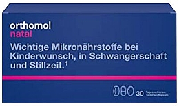 Духи, Парфюмерия, косметика Витаминный комплекс для беременных и кормящих женщин, таблетки + капсулы (30 дней) - Orthomol Natal 