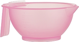 Миска пластикова із зубчиками для фарби, рожева - Beauty LUXURY — фото N1