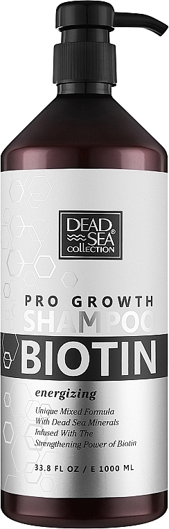 Шампунь для волосся з біотином та мінералами Мертвого моря - Dead Sea Collection Biotin Shampoo