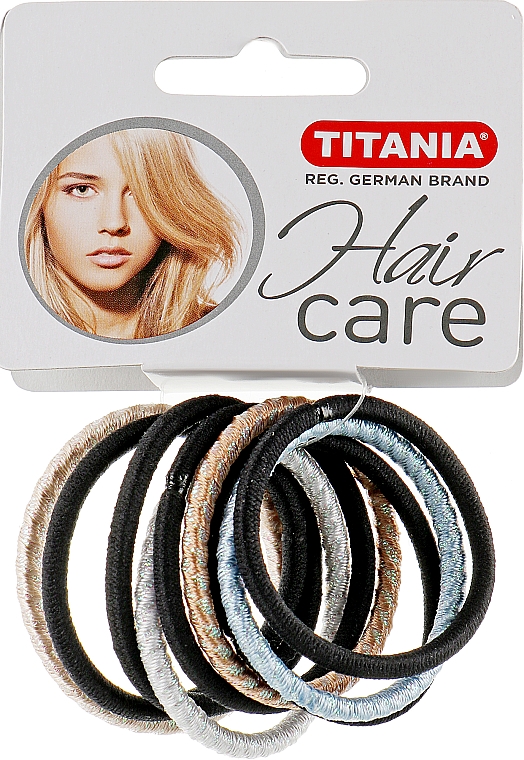Резинки для волос, 9шт, разноцветные - Titania Hair Care — фото N1