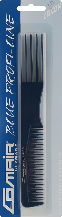 Расческа №301 "Blue Profi Line" для тупирования с гребнем, 19,5 см - Comair